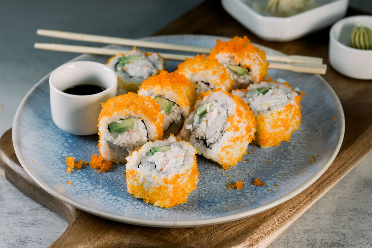 Sushi on a plate